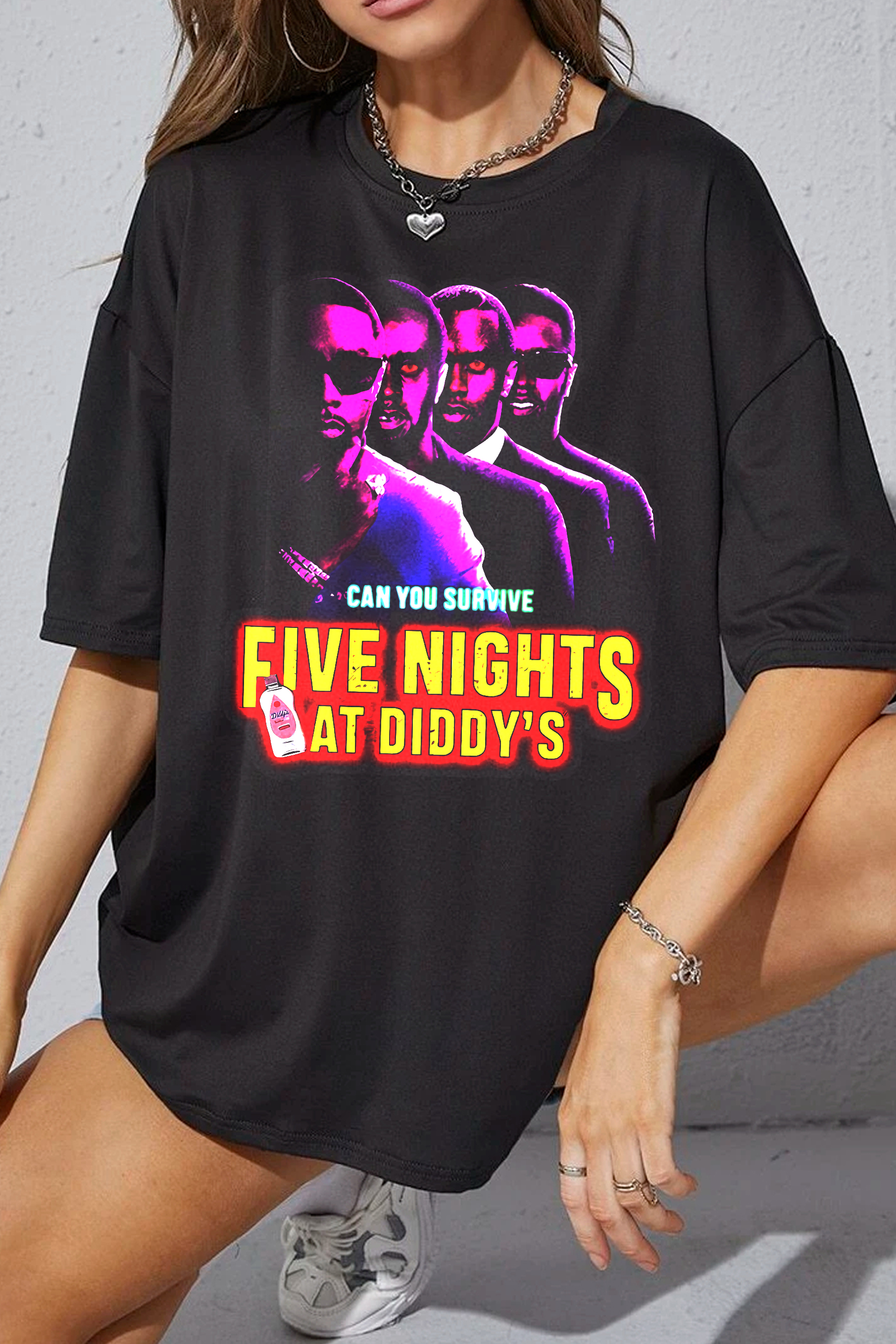 Funny DIDDY'S - 5 Five NIGHTS freak off party Tee For Women