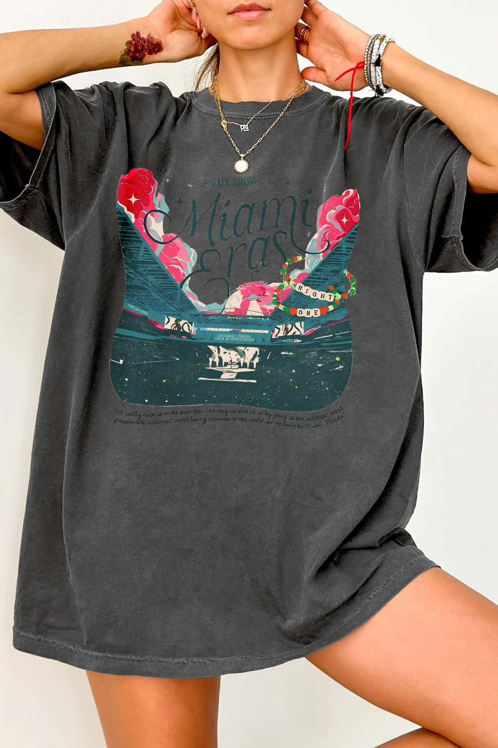 Miami Eras Night One Hard Rock Stadium Tee For Women