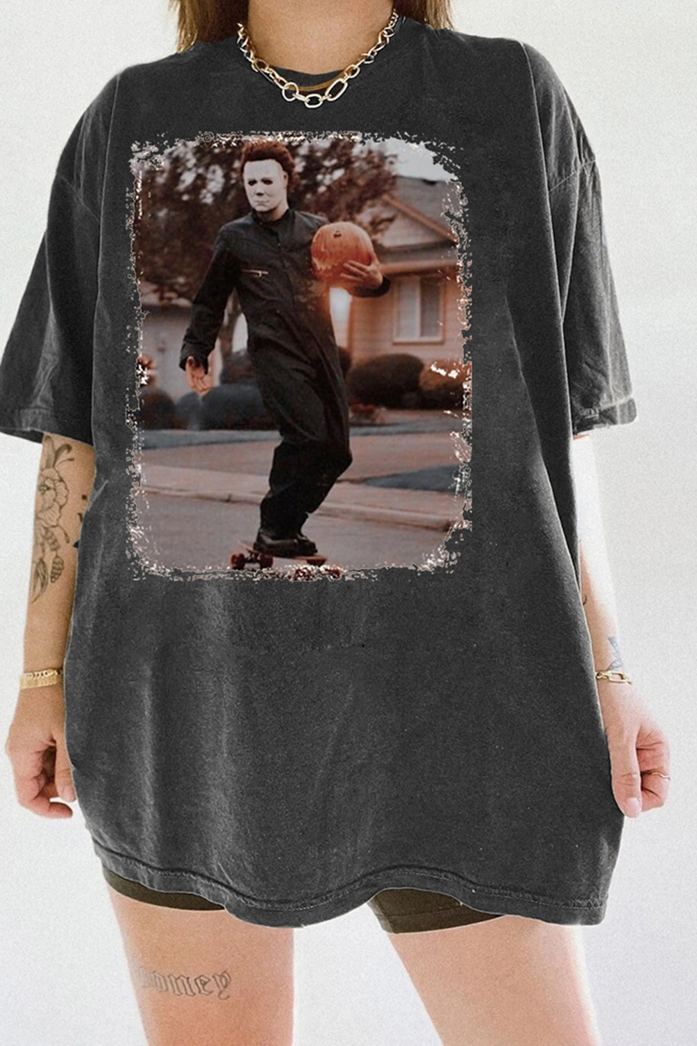Vintage Michael Horror Night Halloween Tee For Women