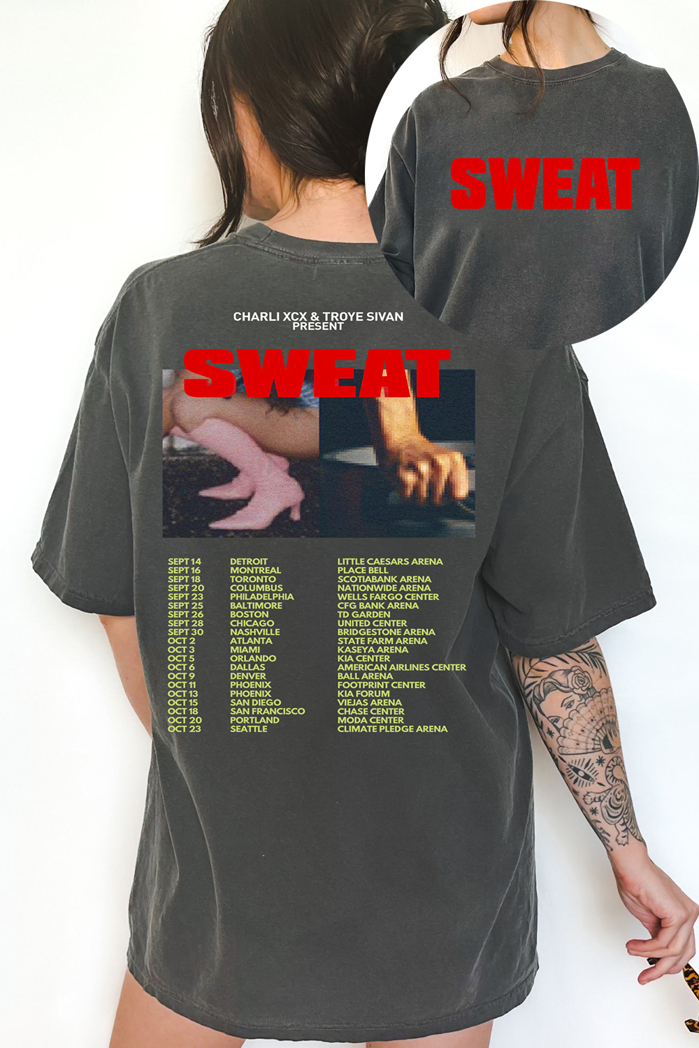 Charli XCX SWEAT Tour Dates Tee For Women