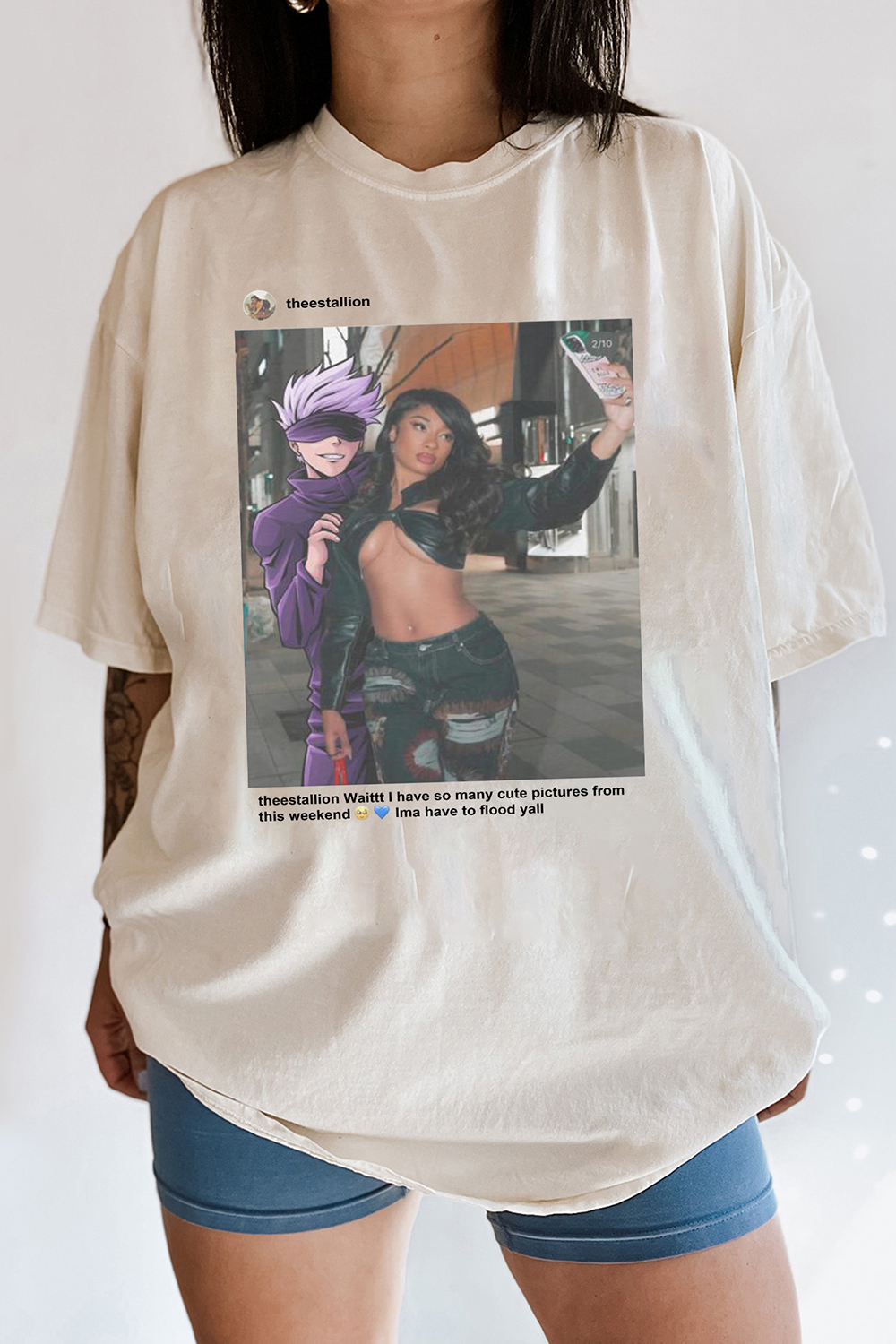 Megan Thee Stallion Japanese Anime Graphic Tee For Women