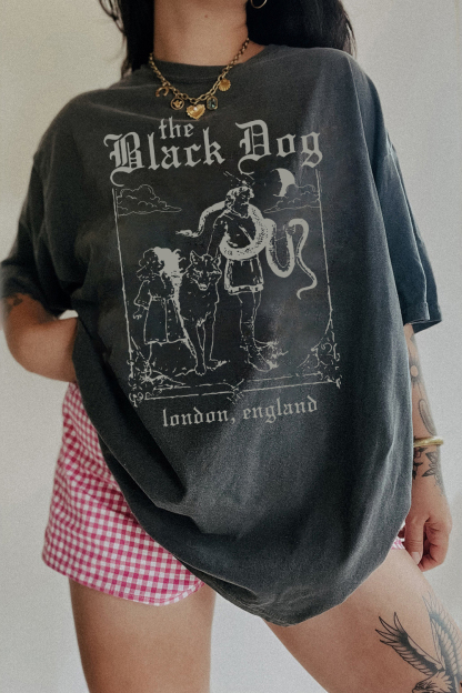 Tortured Poets Department The Black Dog Tee TTPD New Album Tee For Women