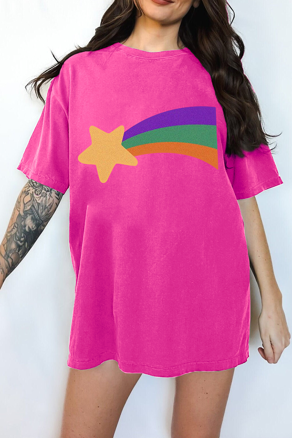 Mabel Pines Rainbow Star Tee For Women