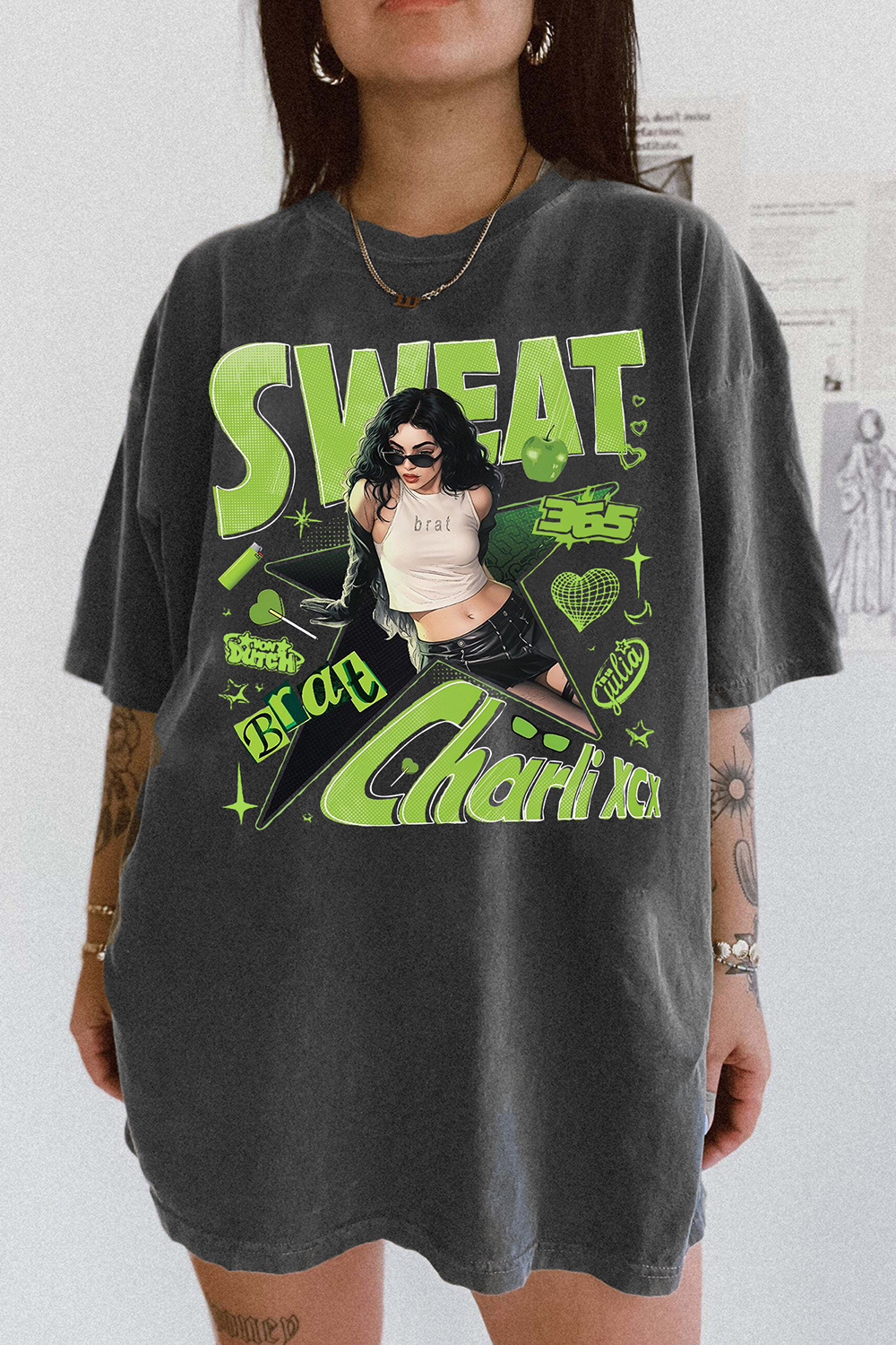 Charli XCX Sweat Tour Merch Tee For Women