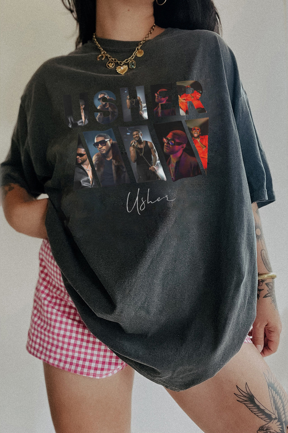 Usher 2024 Tour Past Present Future World Tour Tee For Women