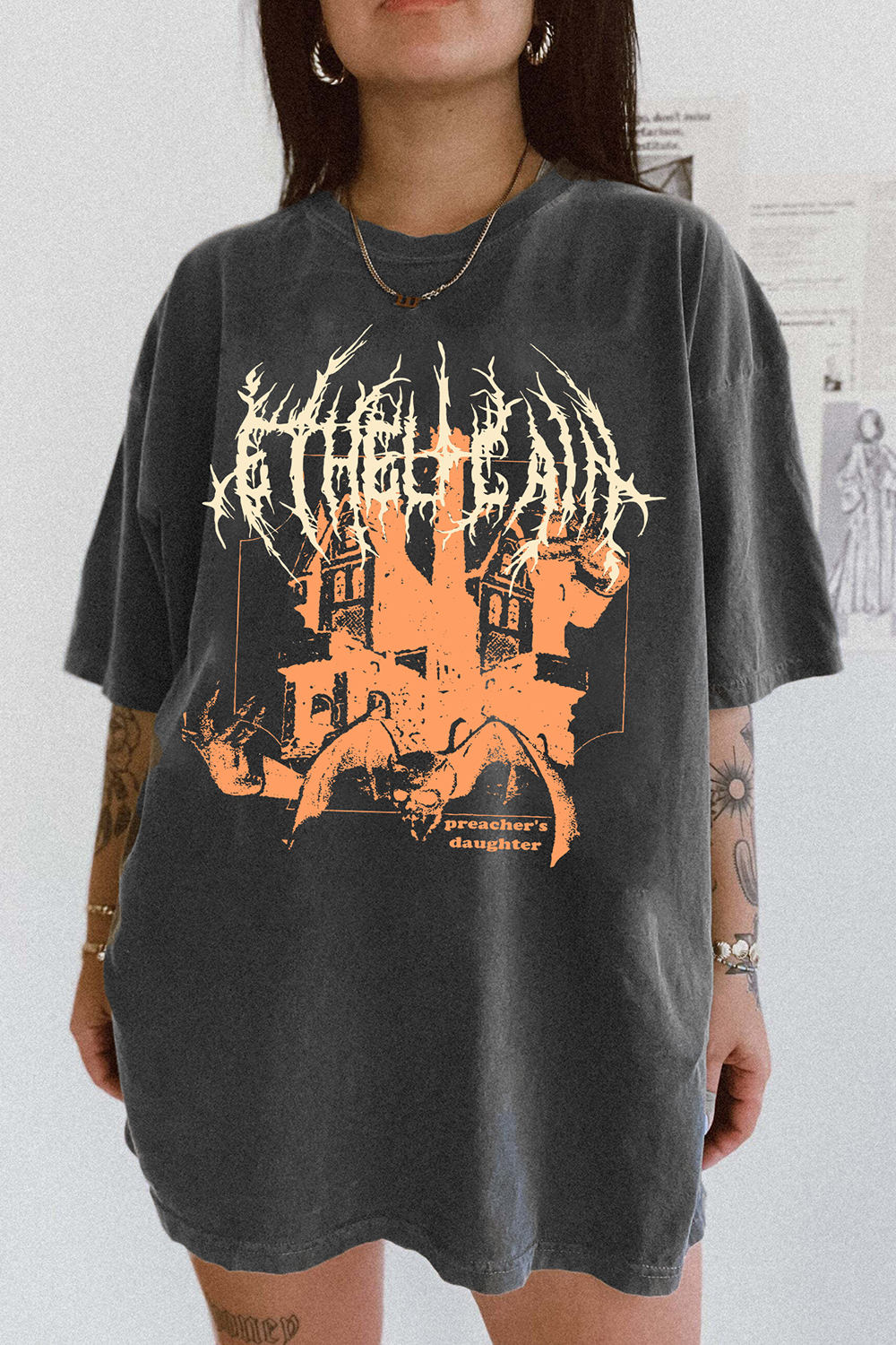 E.thel C.ain Vintage Concert Tour Metal Tee For Women