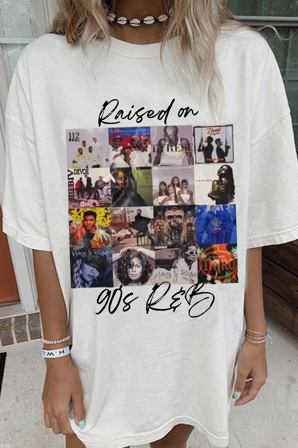 Raised On 90s R&B Albums Tee For Women