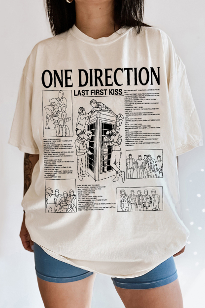 One Direction 1D Lyric Retro Tee For Women