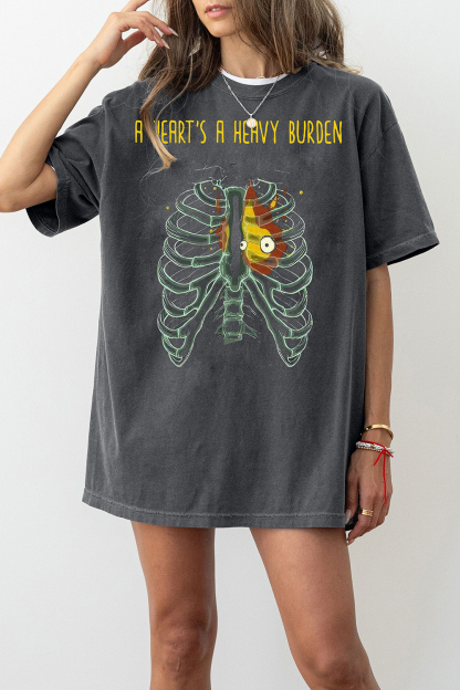 Howls Castle A Heart's A Heavy Burden Tee For Women