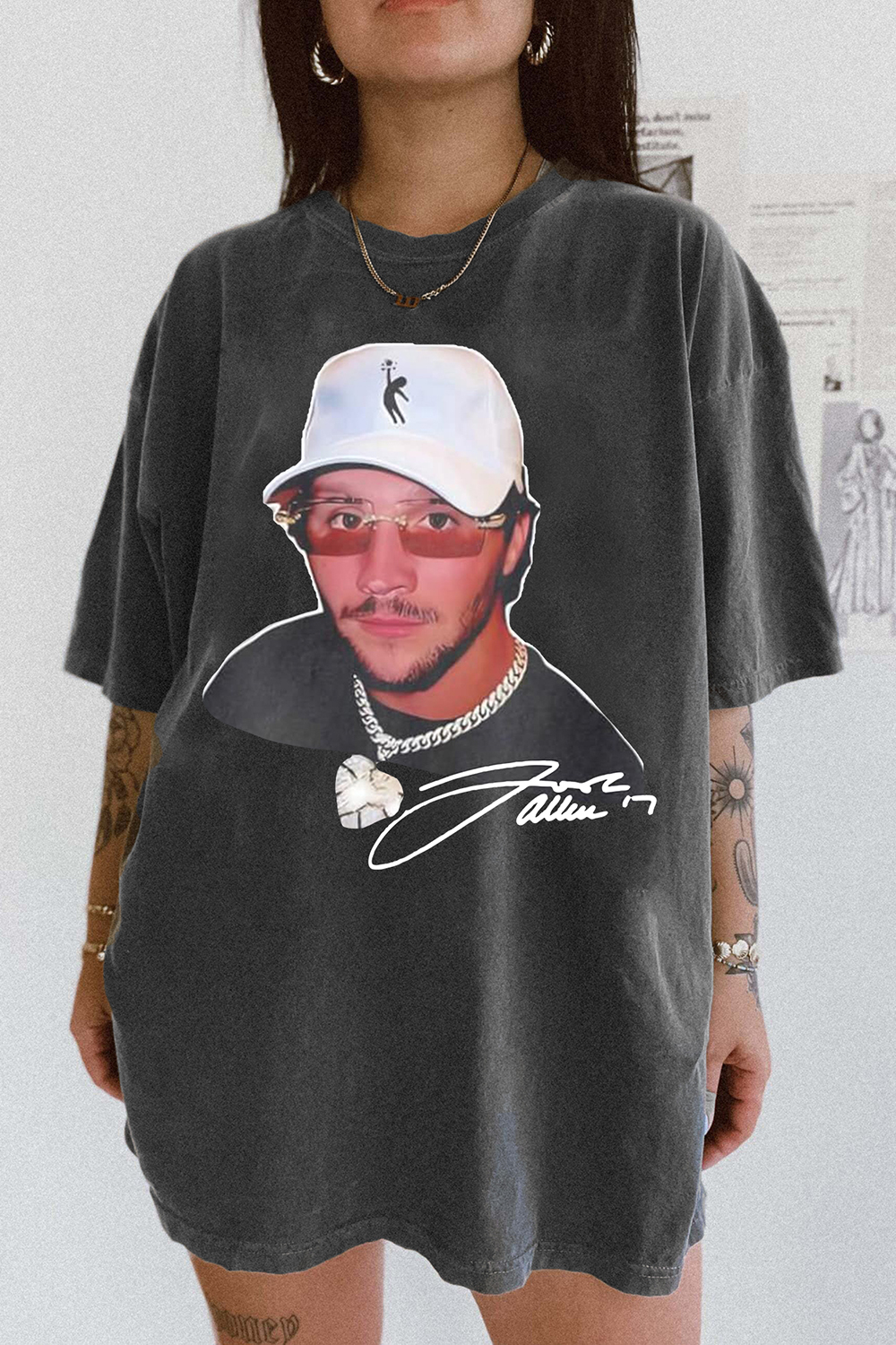 Josh Allen Funny Meme Vintage Tee For Women