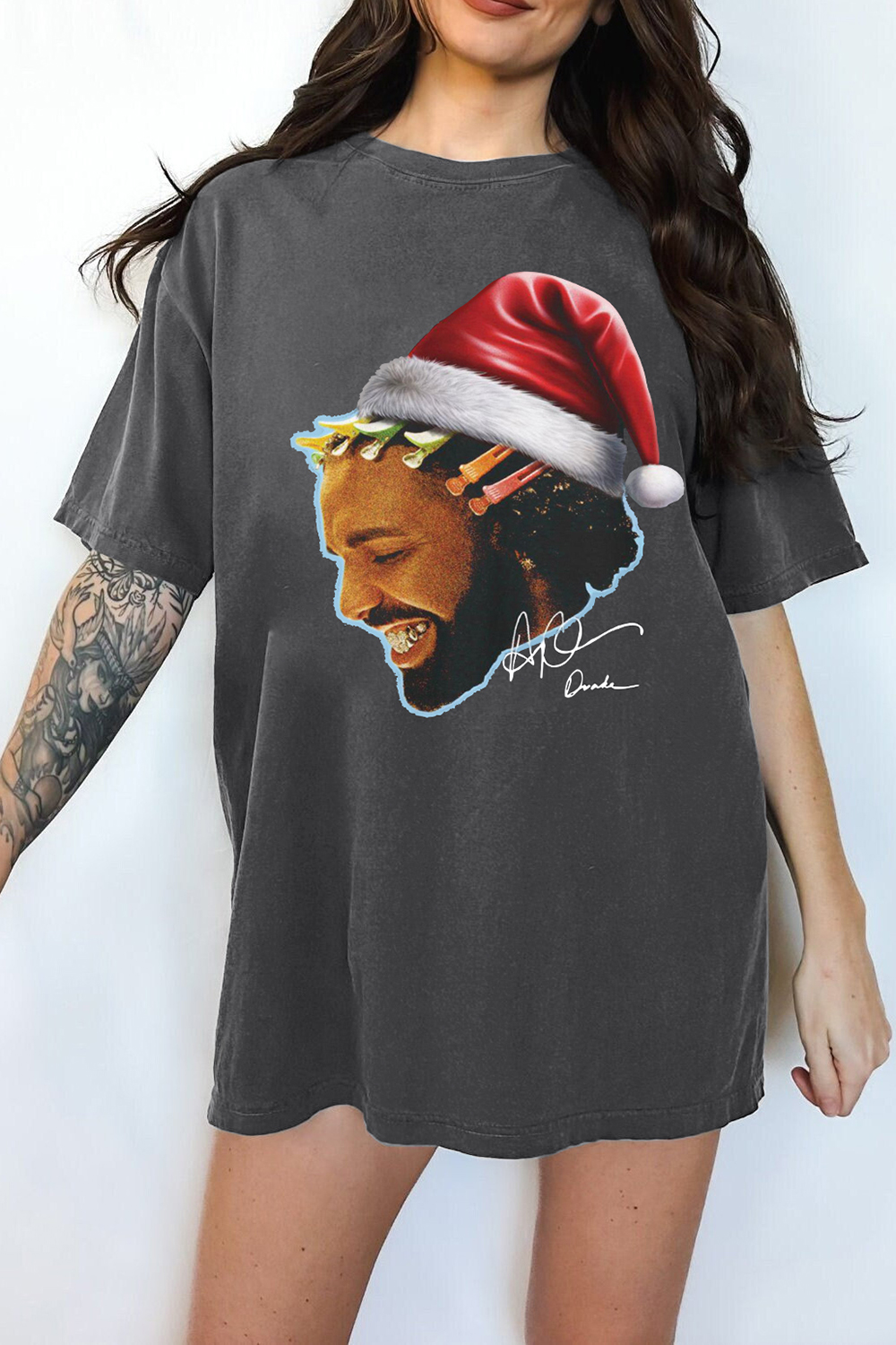 Rare Drake Christmas Graphic Tee For Women