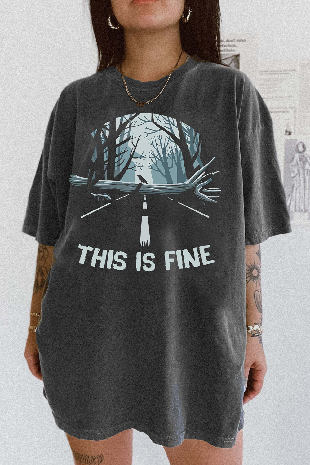 This is Fine From Anghkooey Famous Horror Tee For Women