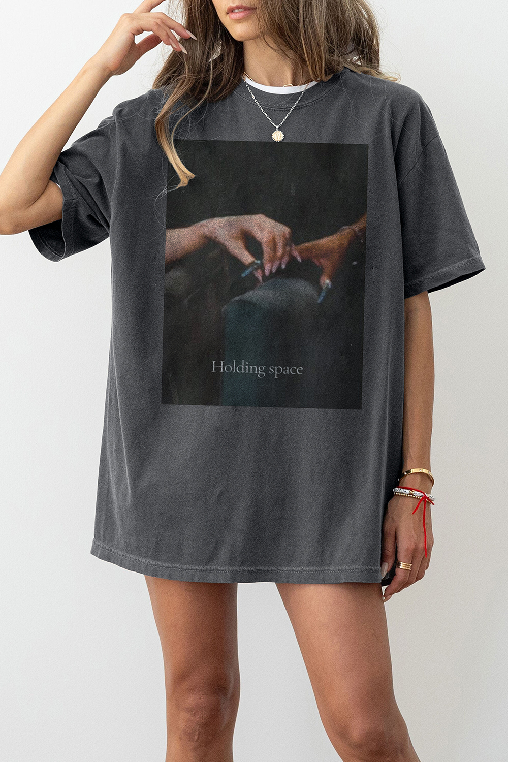Wicked Holding Space Ariana Cynthia Finger Hold Defying Gravity Tee For Women