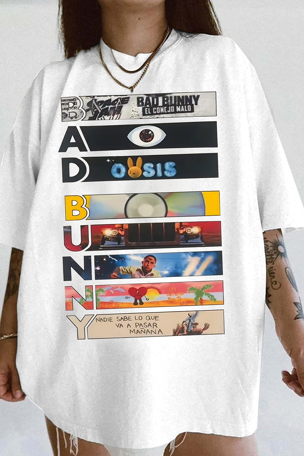 Bad Bunny Albums Most Wanted Tour Tee For Women