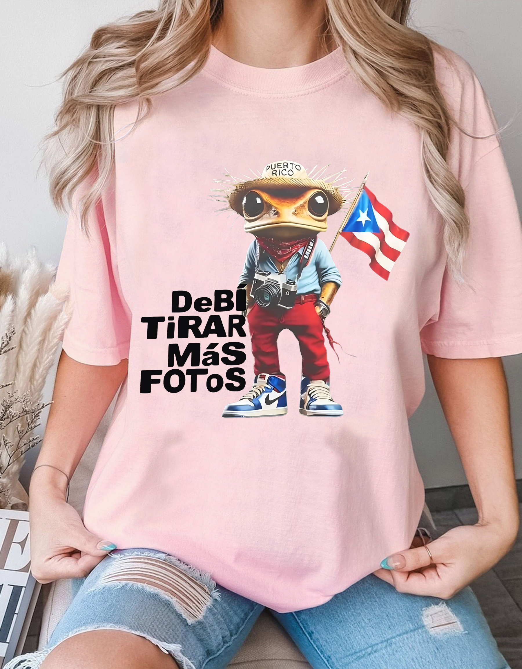 Bad Bunny DTMF Frog Flag Tee For Women