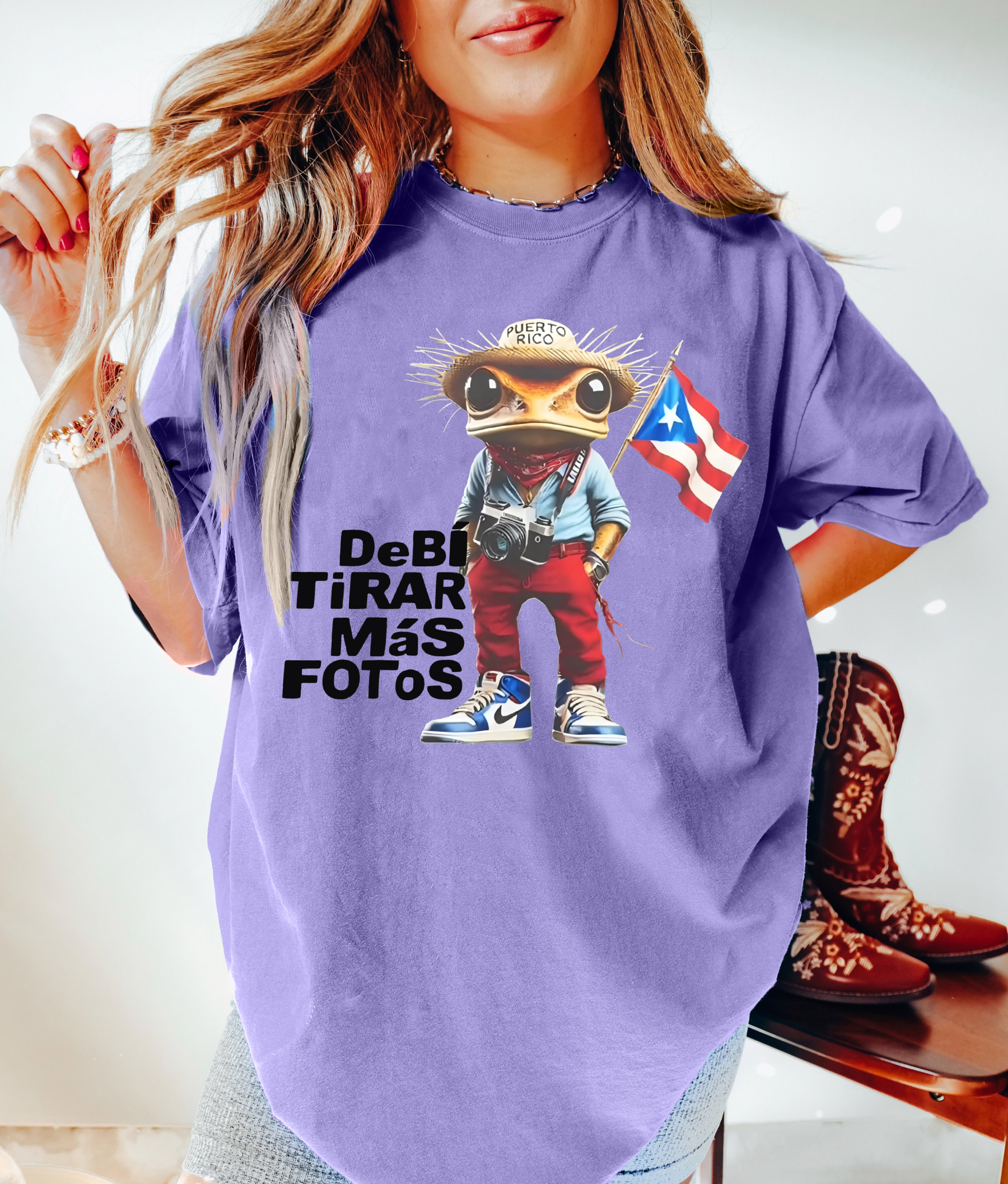 Bad Bunny DTMF Frog Flag Tee For Women