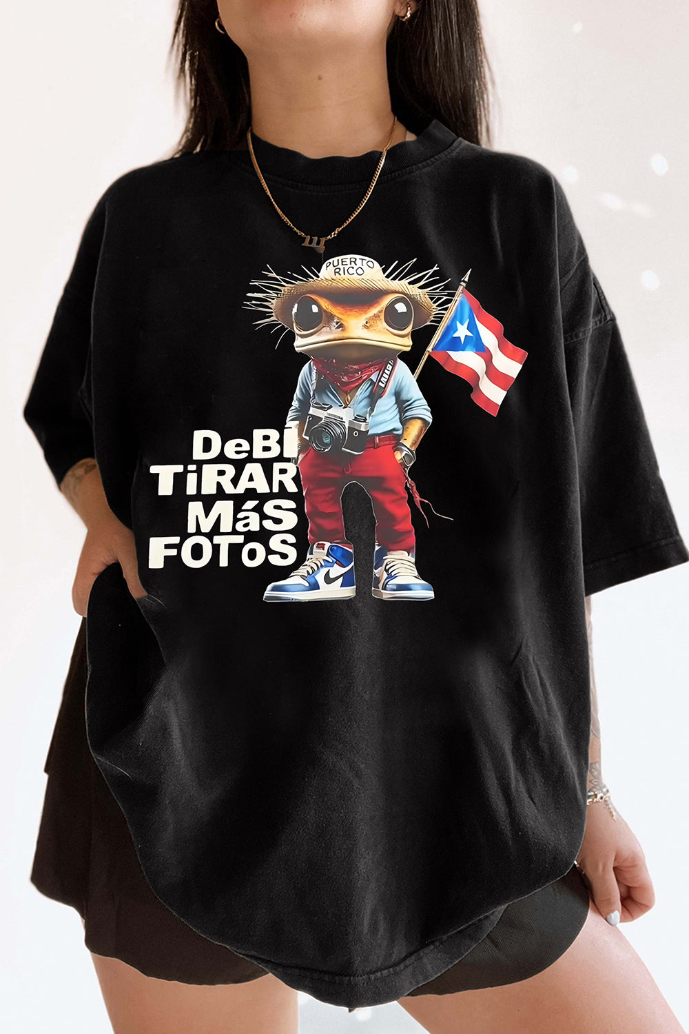 Bad Bunny DTMF Frog Flag Tee For Women