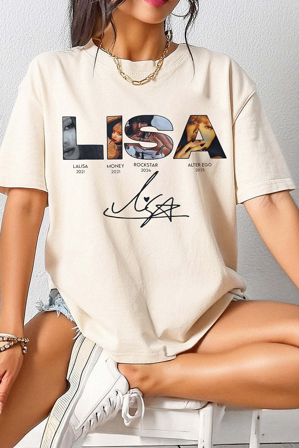 Lisa Blackpink Alterego Album Tee For Women