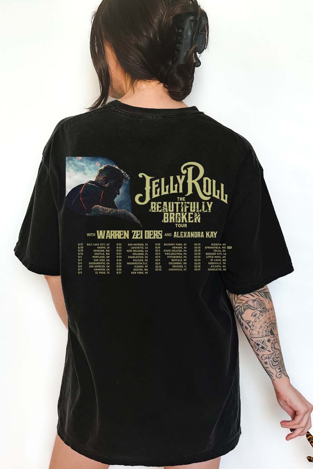 The Beautifully Broken Tour 2024 Jelly Roll Tee For Women