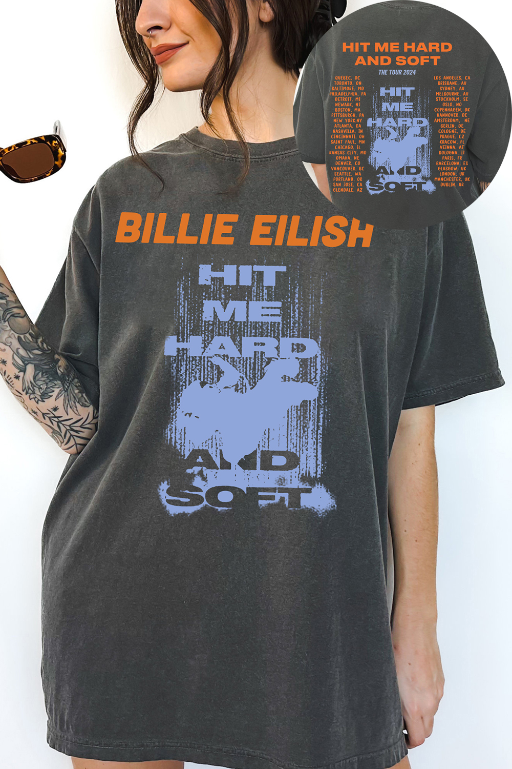 Billie Eilish Hit Me Hard And Soft Tour Tee For Women