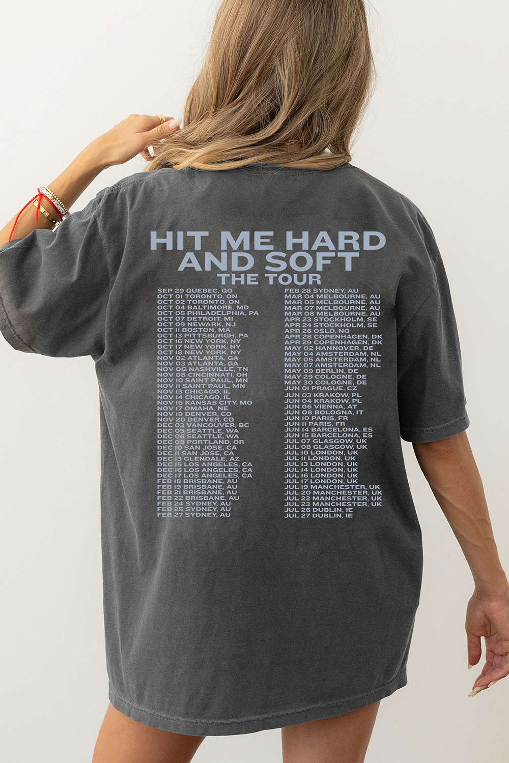 Hit me Hard And Soft The Tour Merch Tee For Women