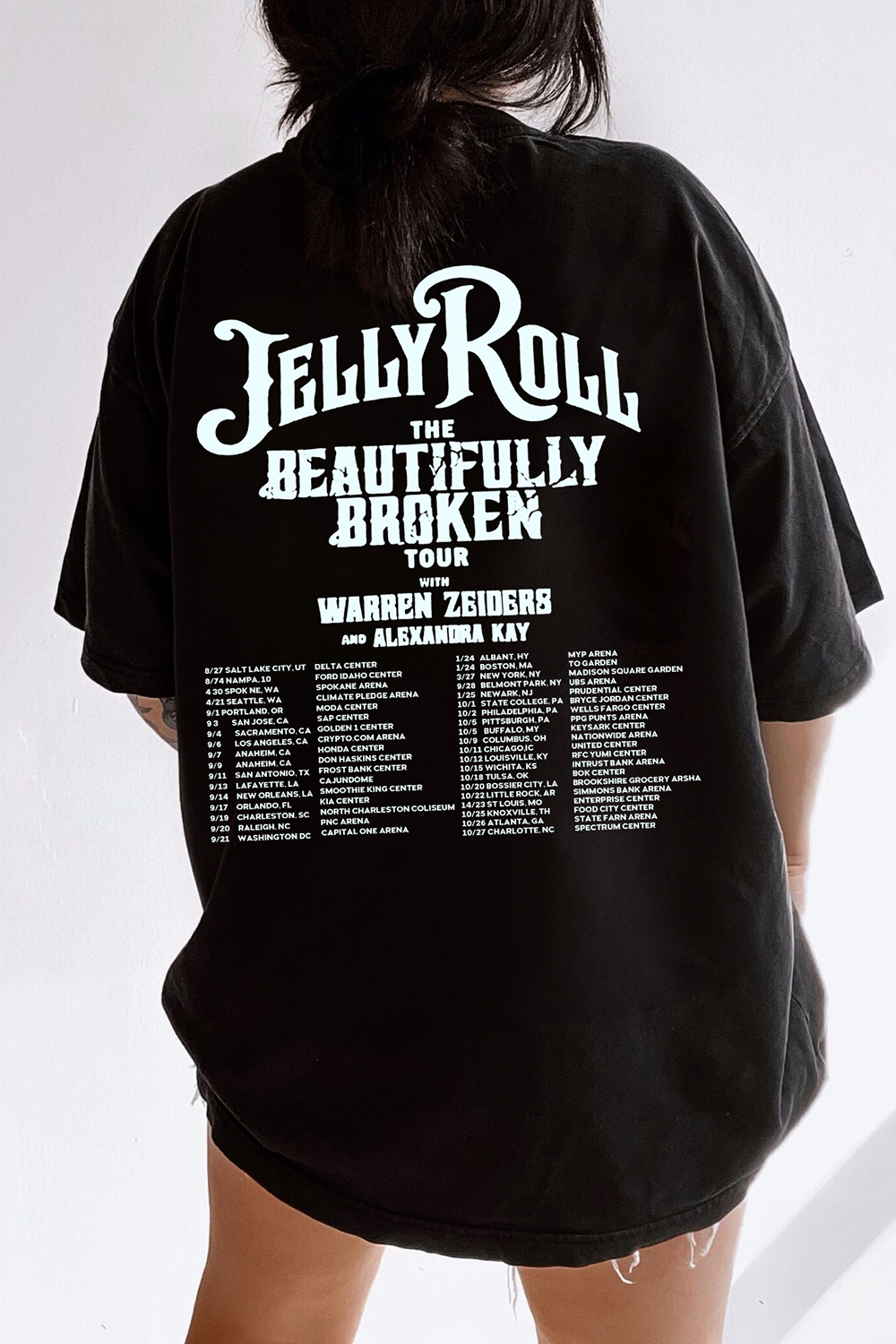 Jelly Roll Tour Beautifully Broken Tour Tee For Women