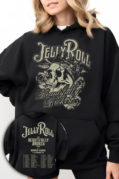 Jelly Roll The Beautifully Broken Tour  Hoodies For Women