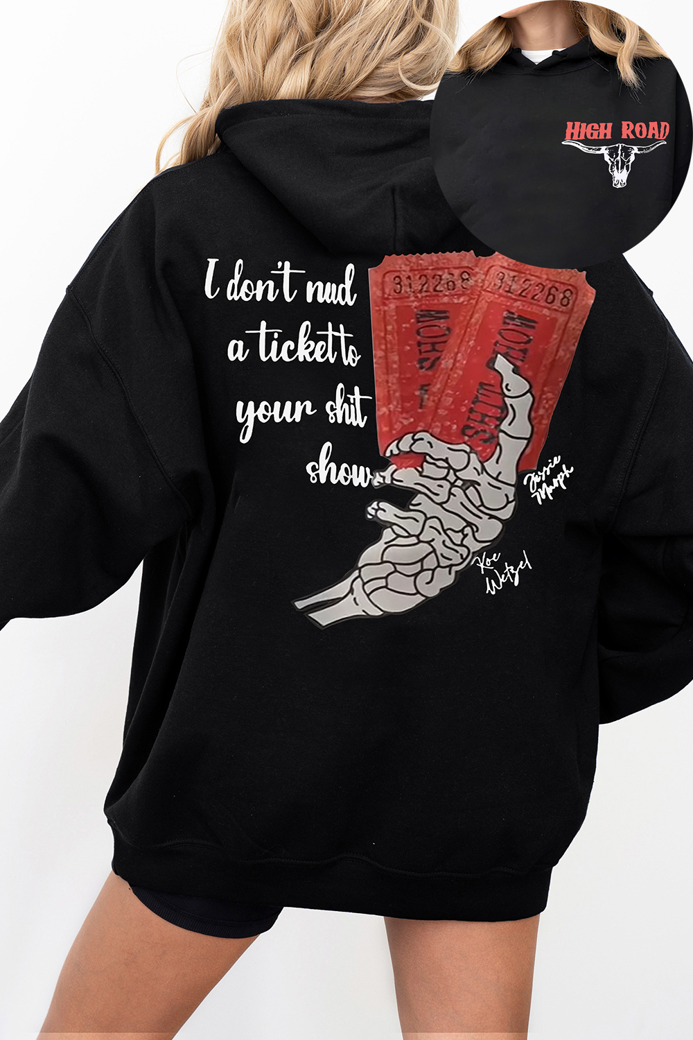 Koe Wetzel High Road Tour Merch Country Music Fleece Hoodie For Women