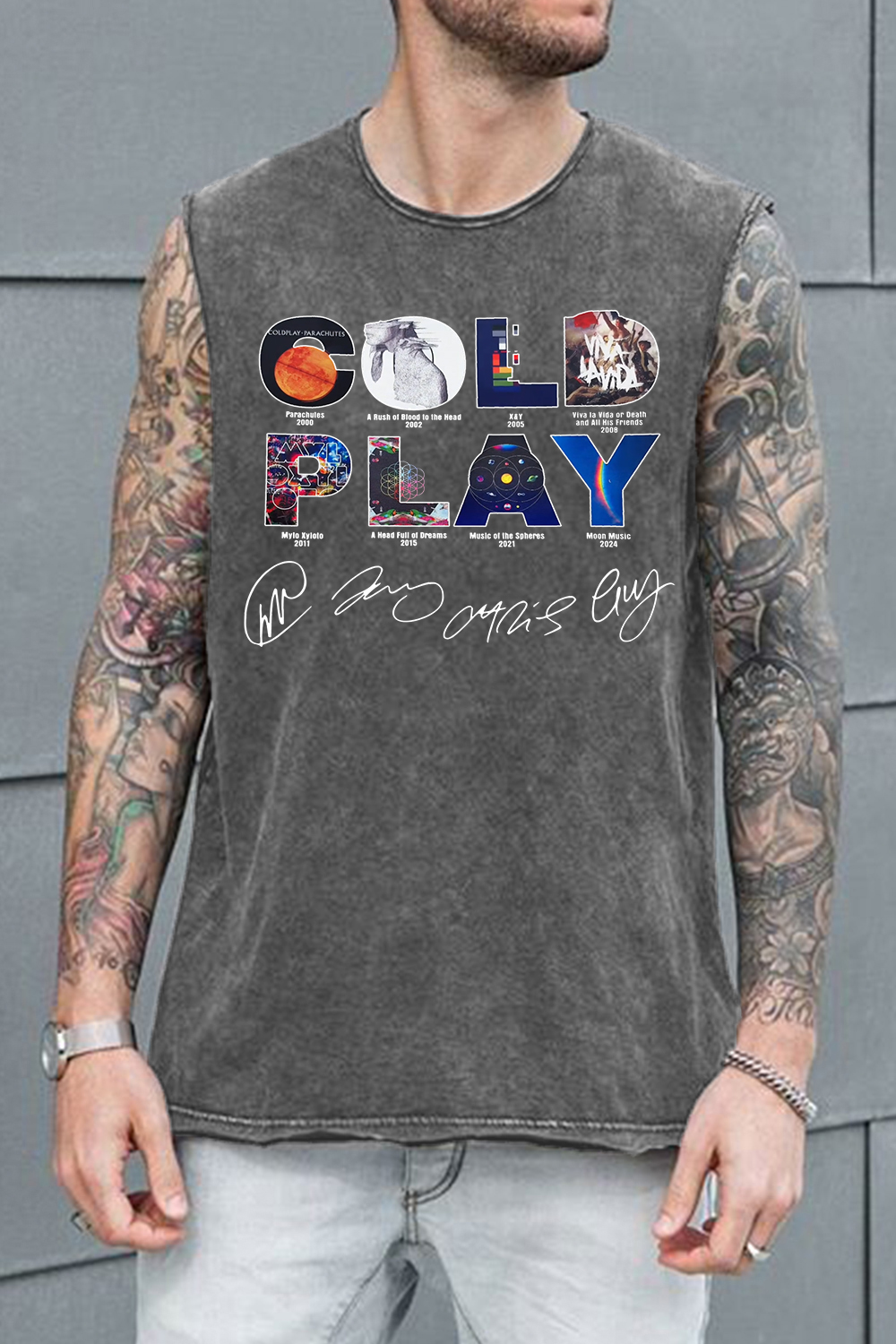 Coldplay Wash cotton tank