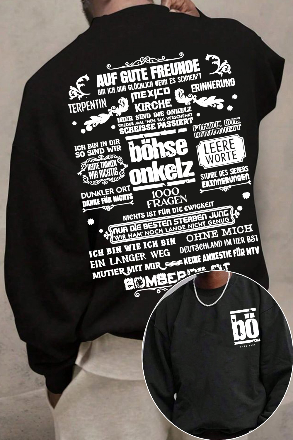 Bohse Onkelz 2-Sided Printed Sweatshirt