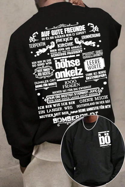 Bohse Onkelz 2-Sided Printed Sweatshirt