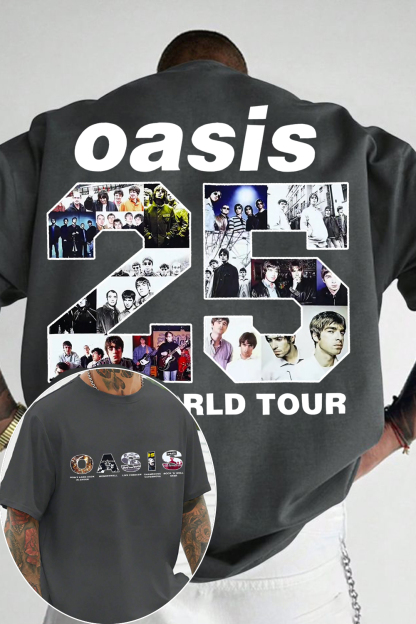 Oasis Unisex T Shirt Definitely Maybe Promo Official Reunion Tour 2025