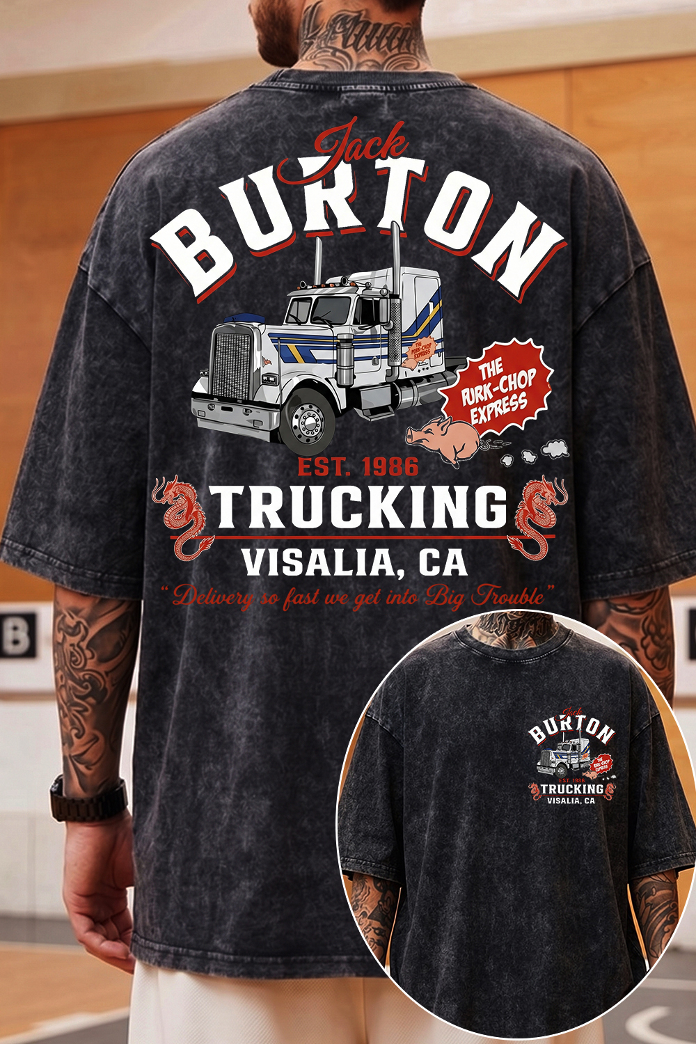 🚛 Jack Burton Fans Washed Cotton Tee