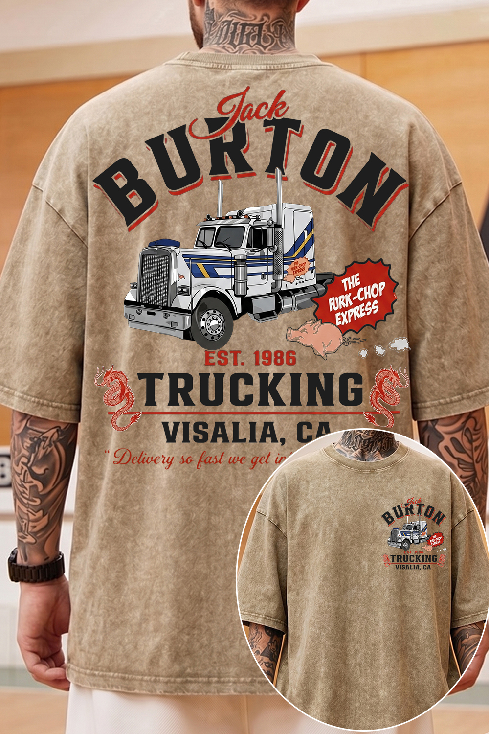 🚛 Jack Burton Fans Washed Cotton Tee