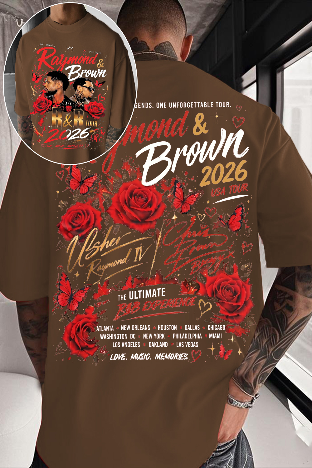 Usher X Chris Brown R&B Tour Tee