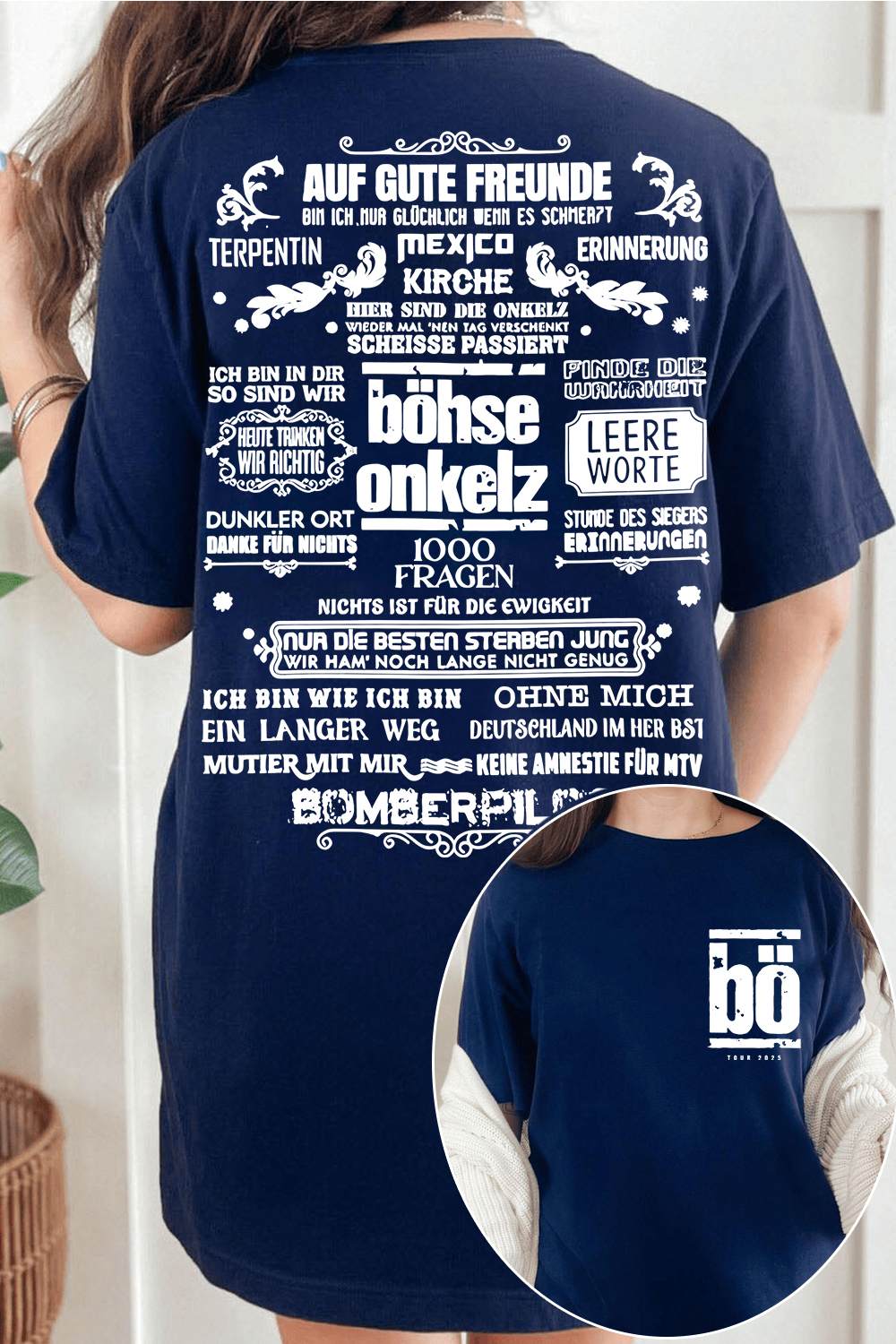 Böhse Onkelz 2-Sided Printed T-Shirt