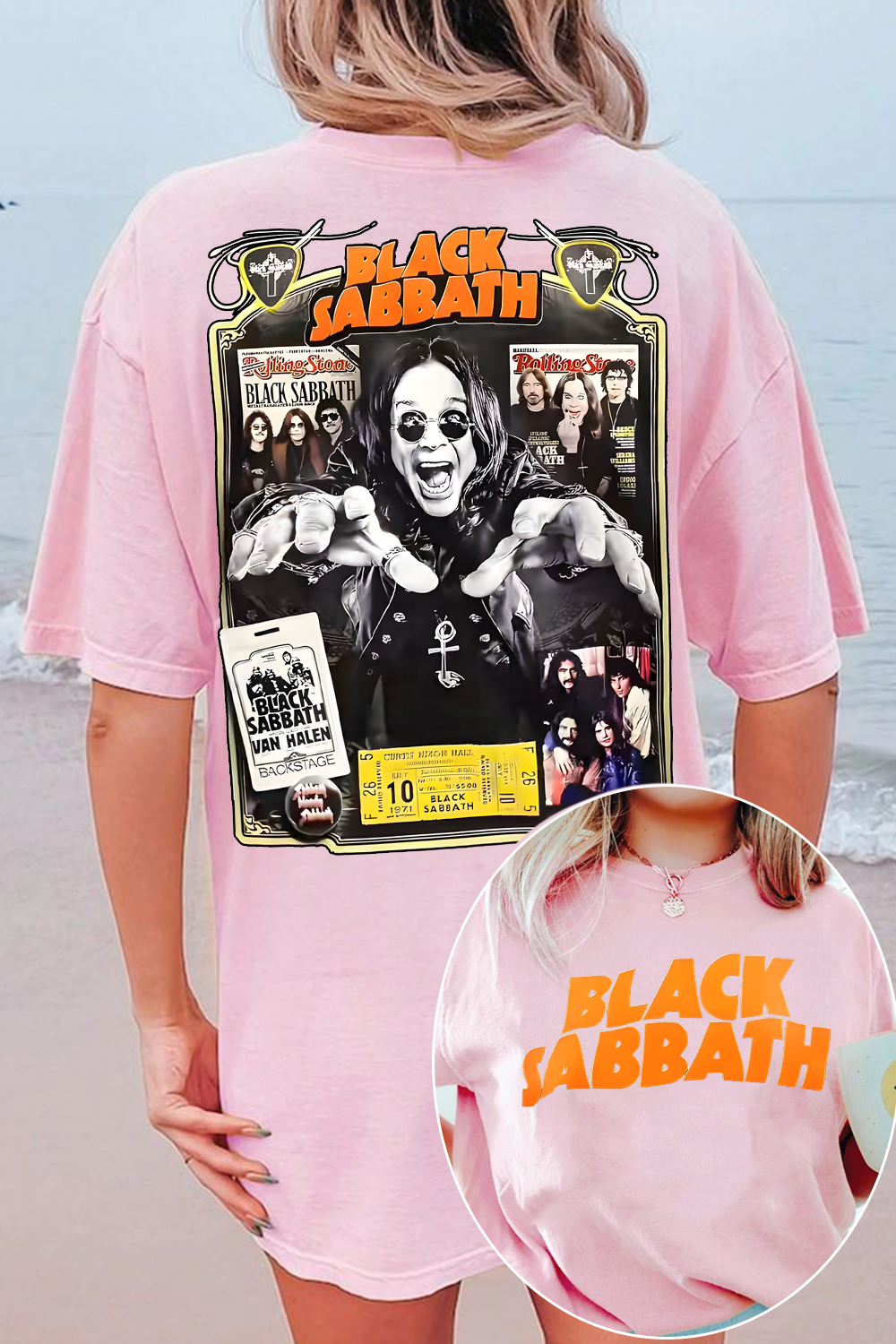Blacksabbath Ozzyosbourne women tee