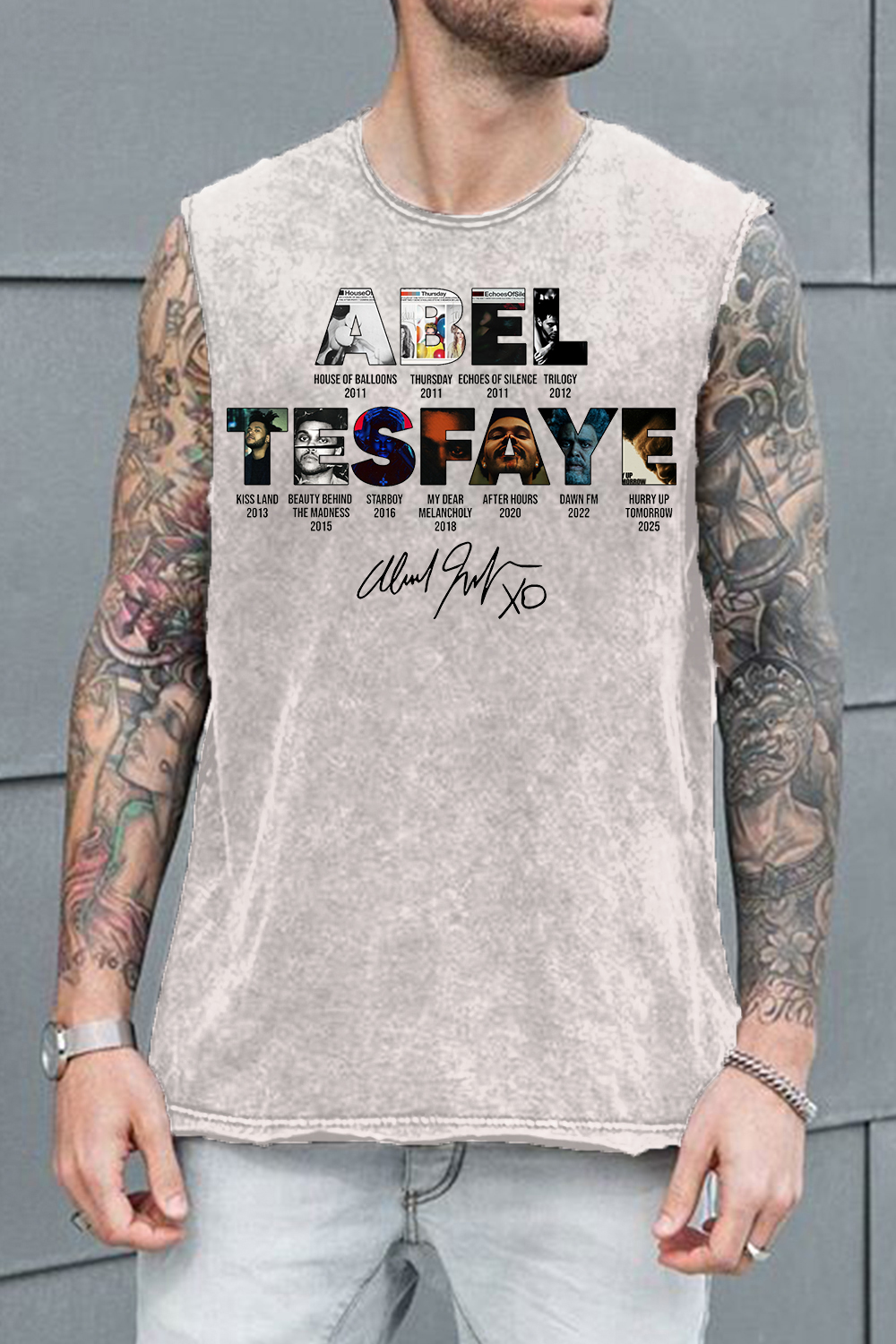 abeltesfaye Theweeknd Wash cotton tank