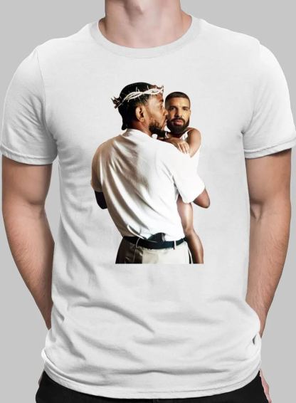 Kendrick Lamar Holding Baby Drake  – Men Shirt