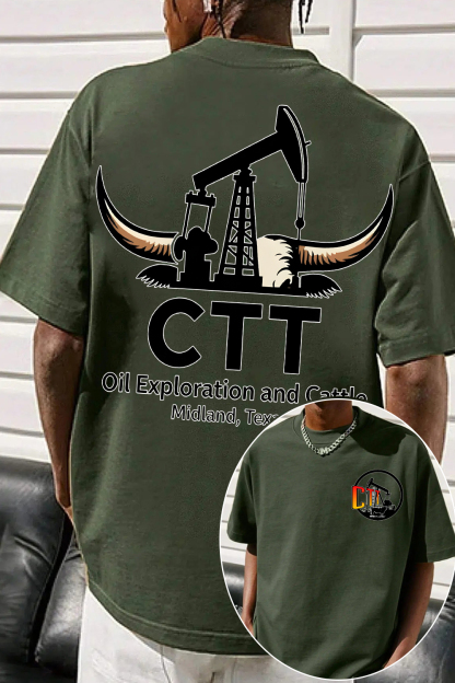 CTT Oil Exploration & Cattle Shirt For Men