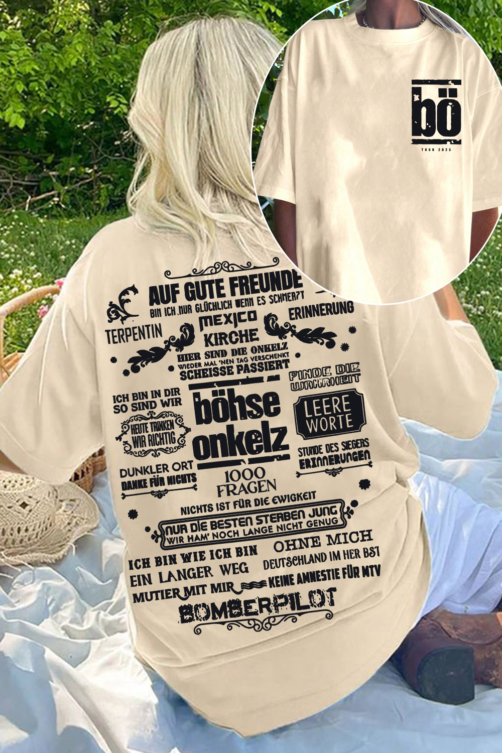 Böhse Onkelz 2-Sided Printed T-Shirt