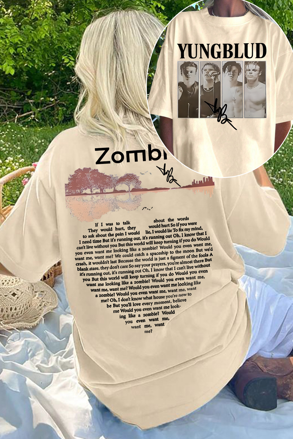 YungBlud Zombie Lyrics Shirt ❤️