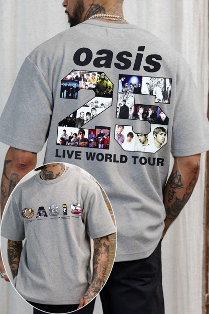 Oasis Unisex T Shirt Definitely Maybe Promo Official Reunion Tour 2025