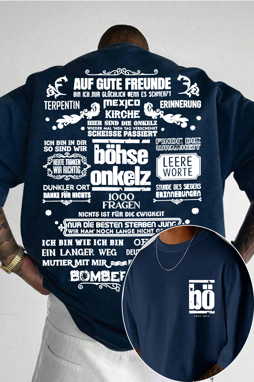 Böhse Onkelz 2-Sided Printed T-Shirt For Men