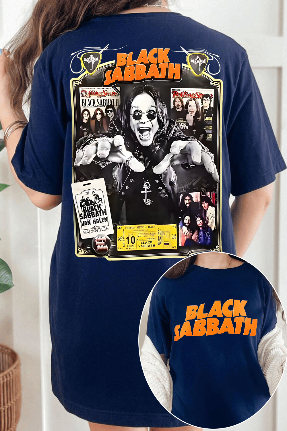 Blacksabbath Ozzyosbourne women tee