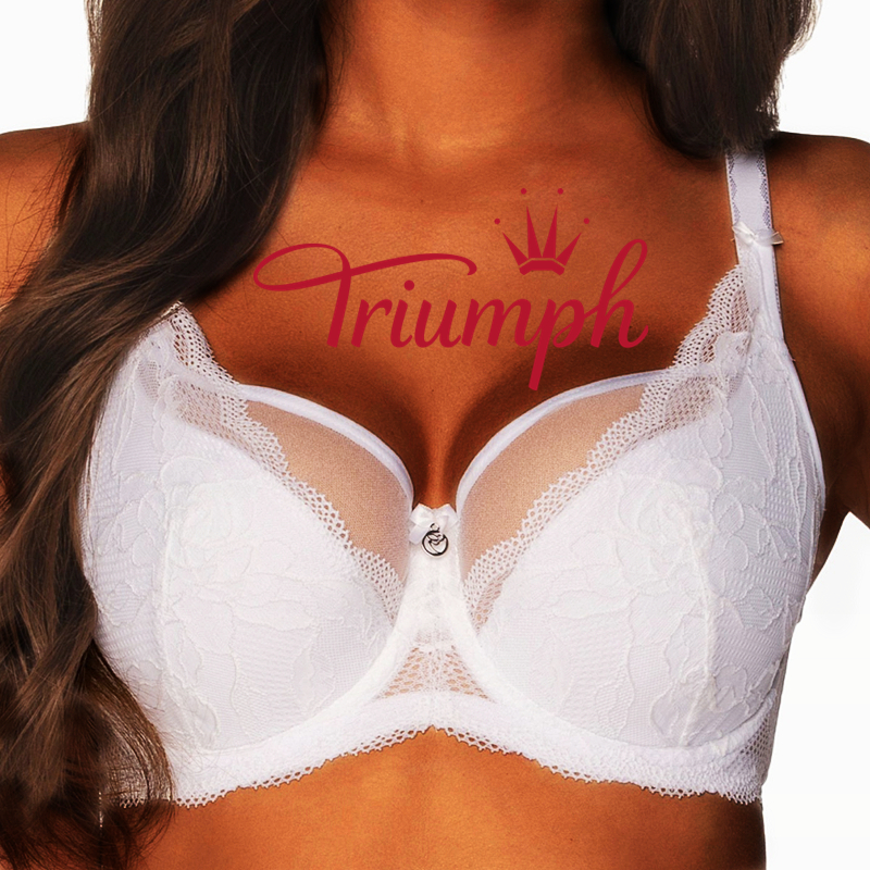 Triumph® 3 пакета💖50% отстъпка✨2024 Нов полумек дантелен бродиран сутиен голям размер [65A-120H]