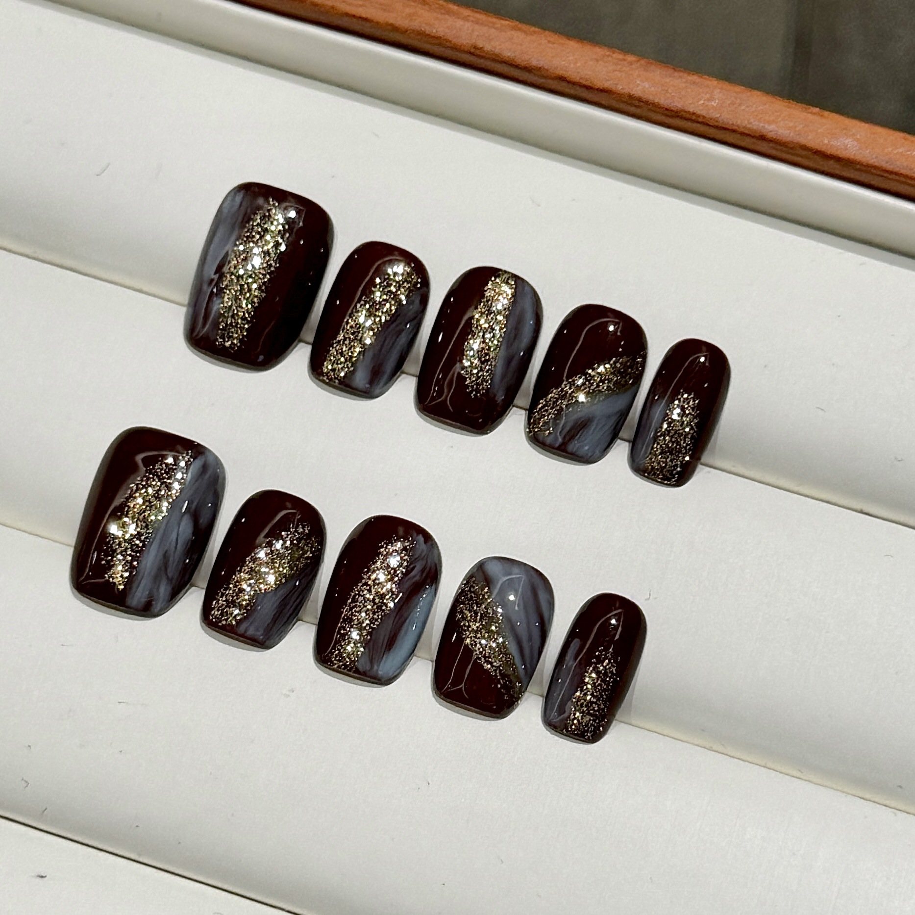 冷萃 | 短梯 | 秋冬网红爆款 | 高级显白 | 纯手工穿戴甲