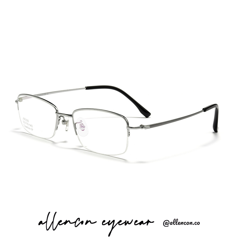 纯钛半框丨超轻6.5g丨清冷气质丨舒适百搭丨男女同款J86320Y【全球购】