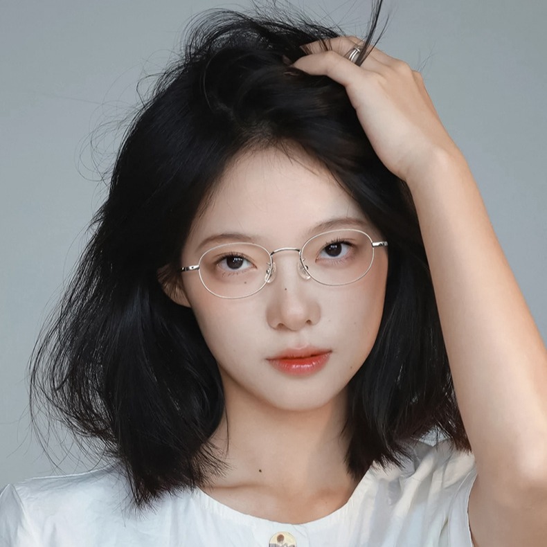 β钛椭圆框丨高度数适配丨高级感小框丨K5015【全球购】