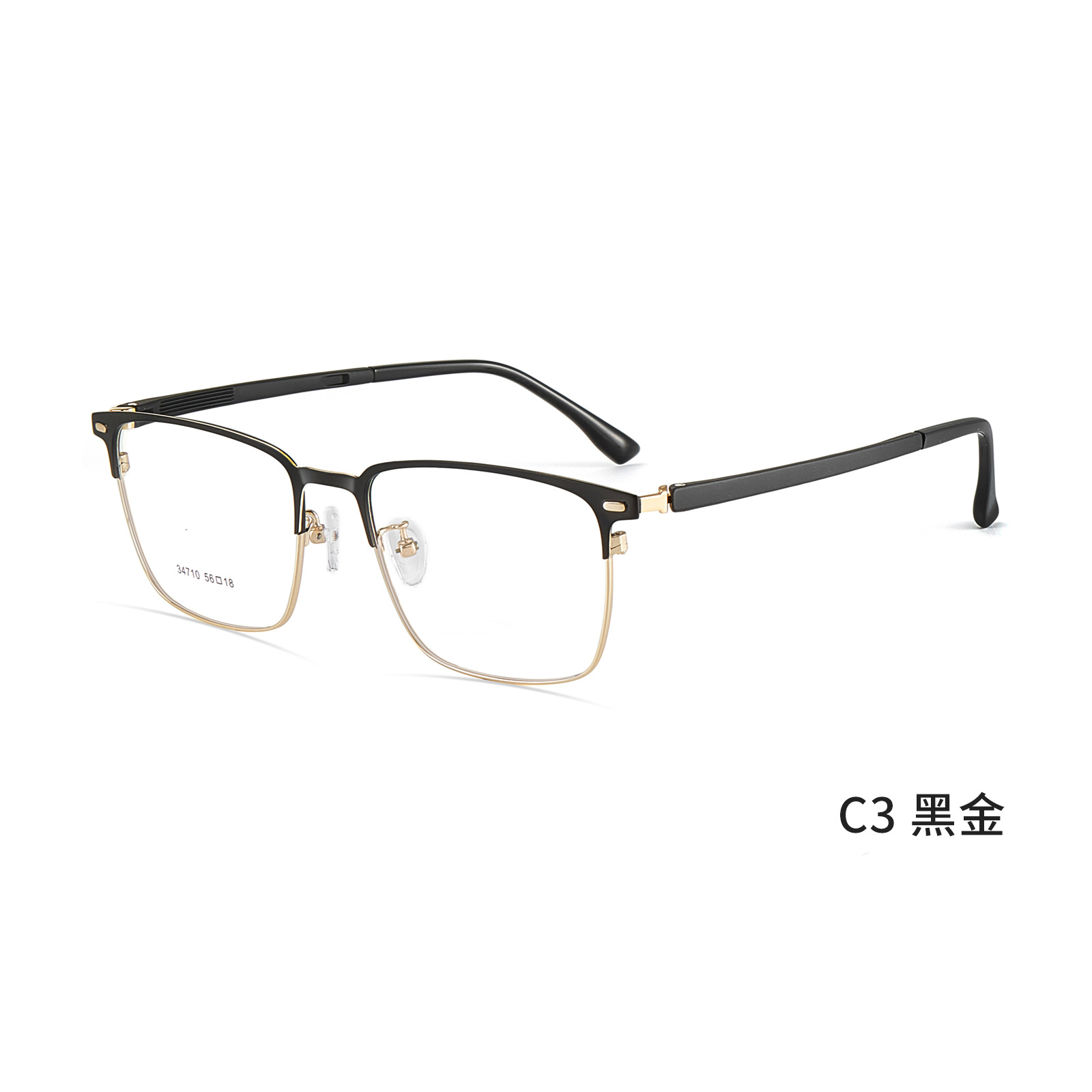 合金眉线框丨男士大脸丨潮搭有型丨真空IP电镀丨合金防腐蚀丨男款DG34710